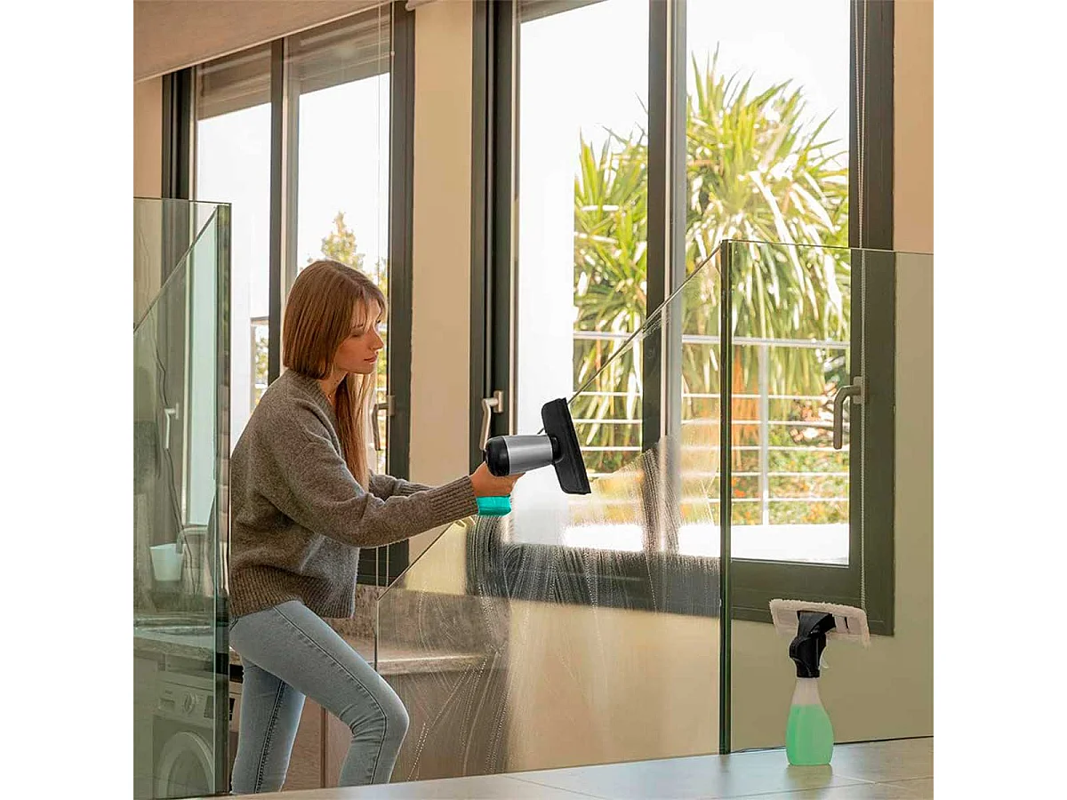 Aspirador limpiacristales Cecotec Conga Rockstar 3700 Glass 3 en 1 con accesorios inox