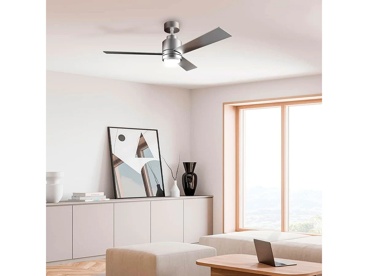 Ventilador de techo Cecotec EnergySilence Aero 4850 Style 30W 3 aspas mando a distancia plata Ø122 cm
