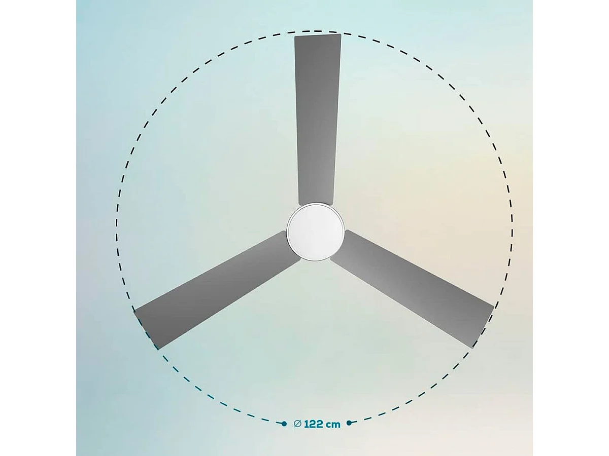 Ventilador de techo Cecotec EnergySilence Aero 4850 Style 30W 3 aspas mando a distancia plata Ø122 cm