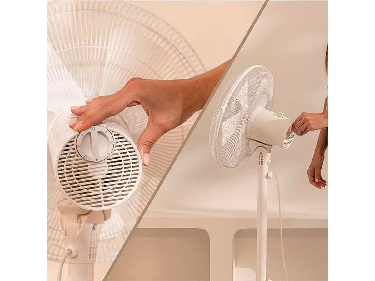 Ventilador Cecotec EnergySilence 535 2in1 altura regulable 40W 3 velocidades blanco 115 cm