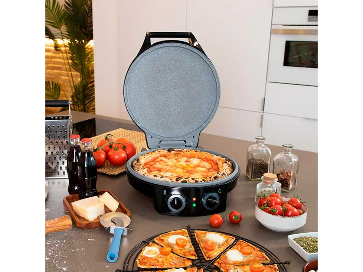 Horno eléctrico para pizza Cecotec Fun Pizza&Co 1800W negro Ø31 cm