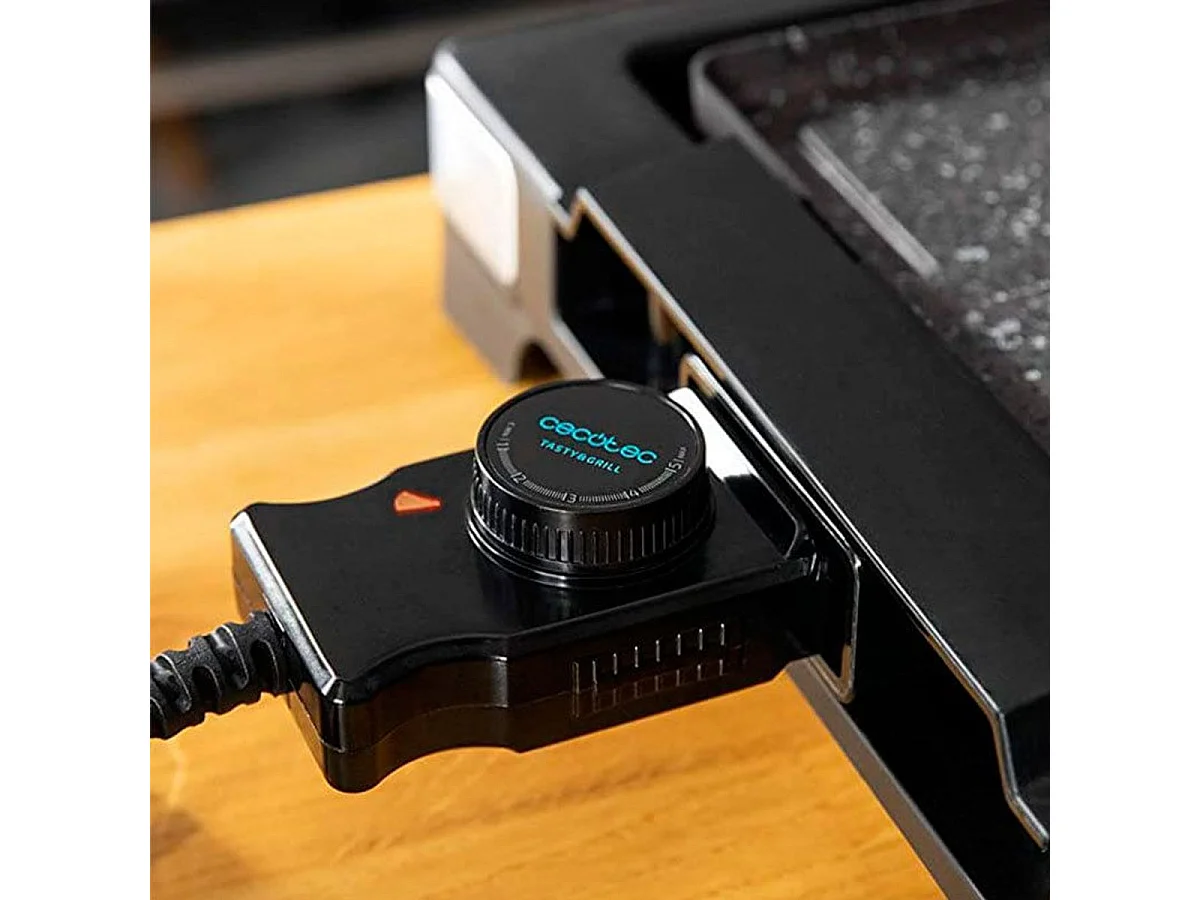 Plancha eléctrica Cecotec Tasty&Grill 2000 Inox MixStone 2000W negro/inox