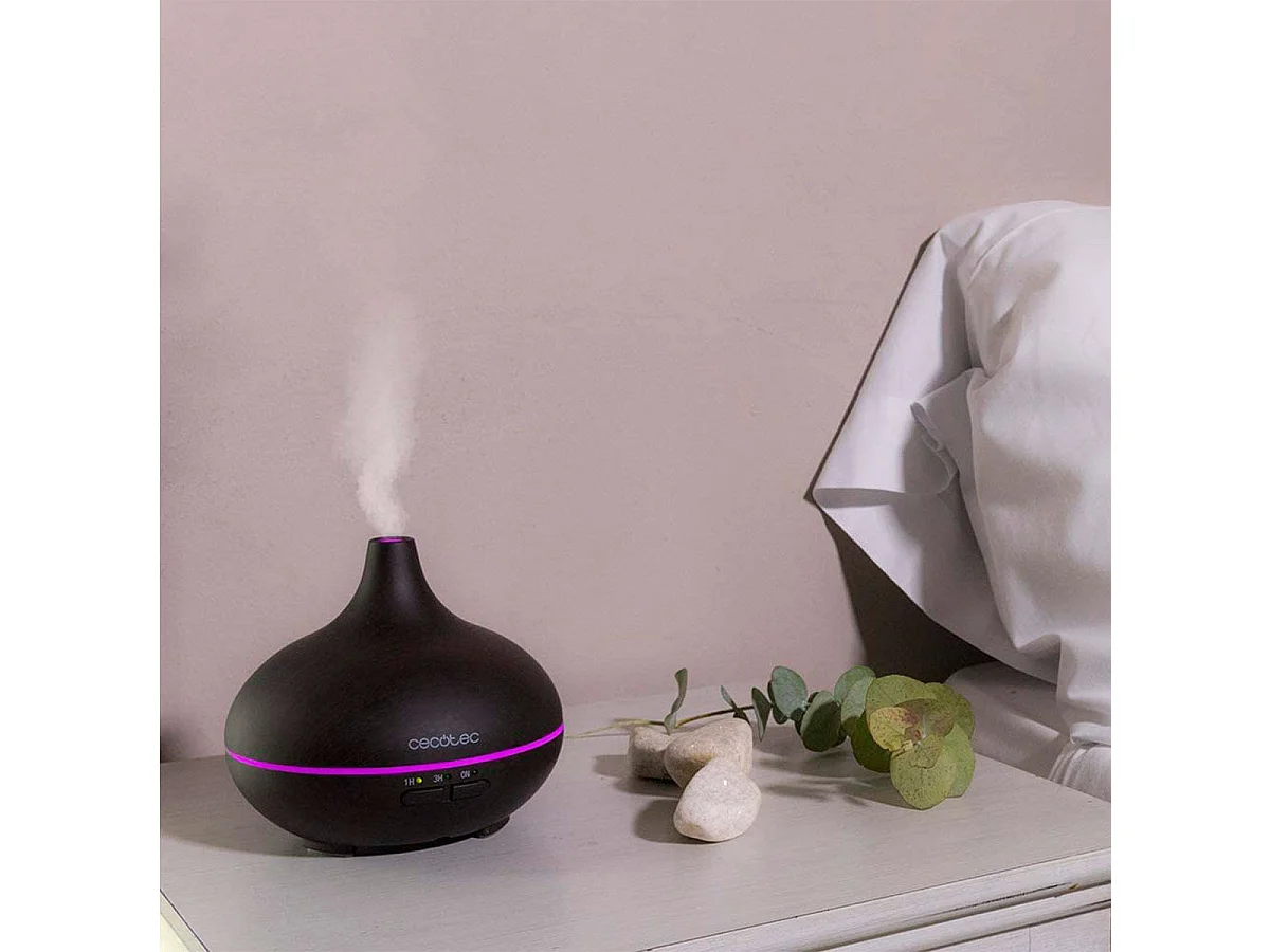 Humidificador Cecotec Pure Aroma 150 Yin luz LED 150ml negro