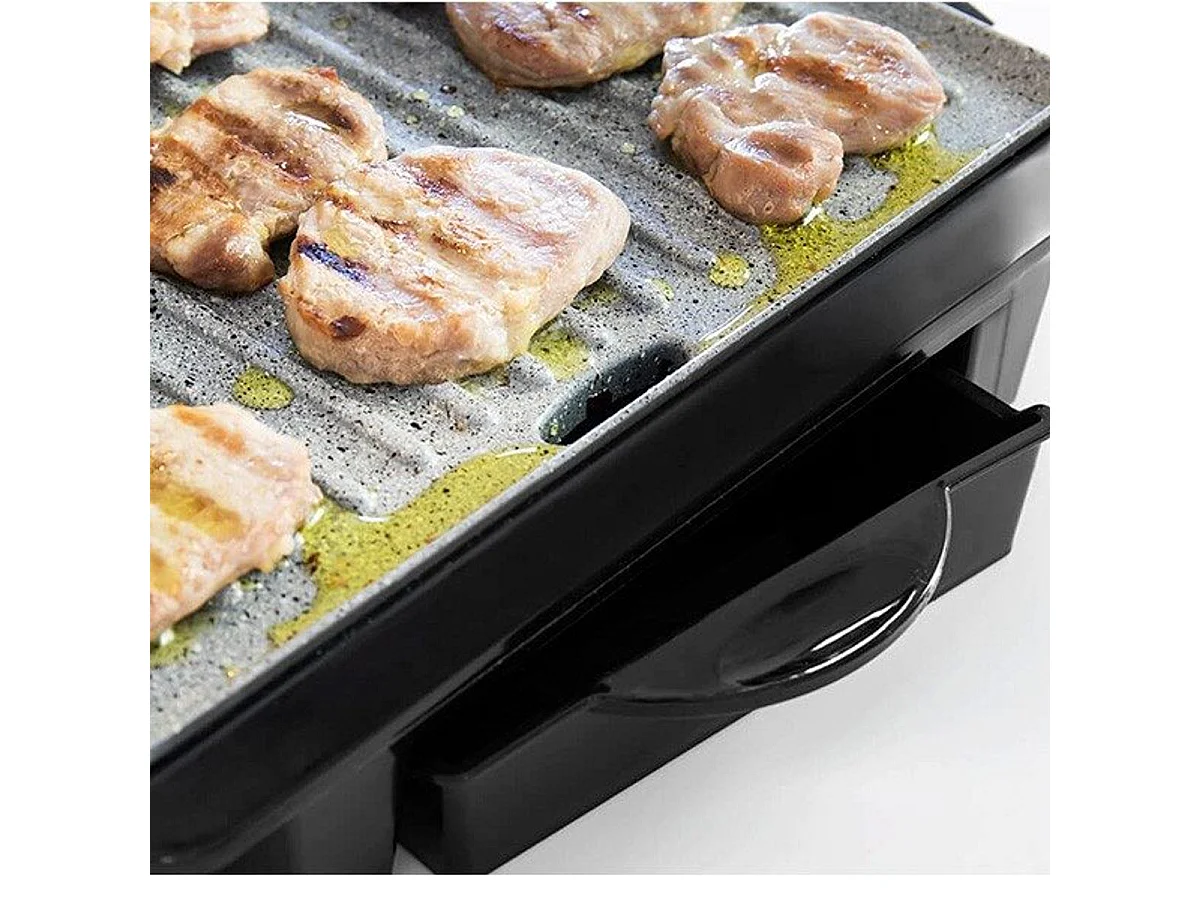 Parrilla eléctrica Cecotec Rock'n Grill 1000W negro/inox