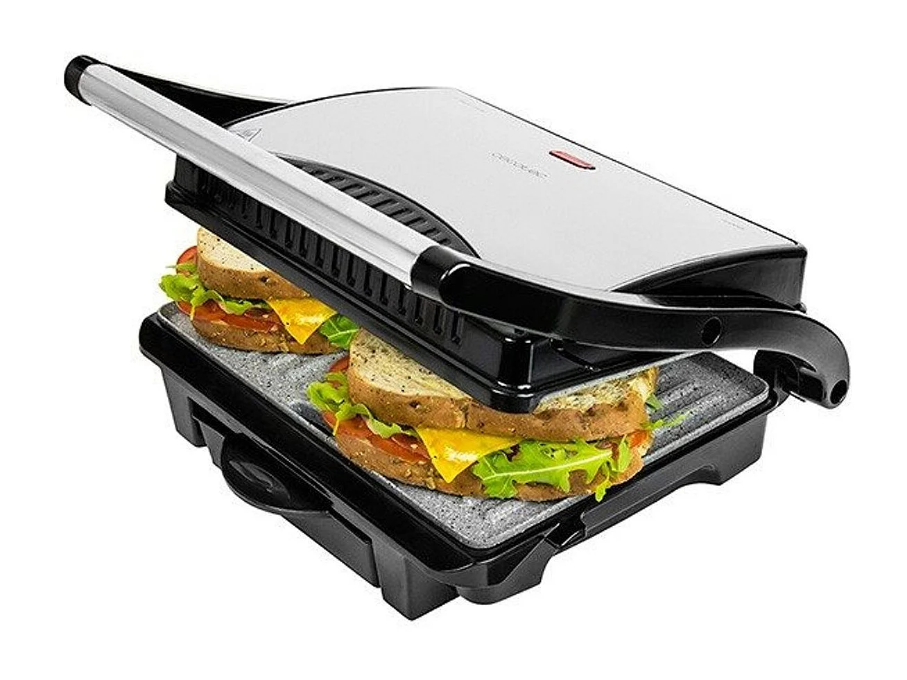 Parrilla eléctrica Cecotec Rock'n Grill 1000W negro/inox