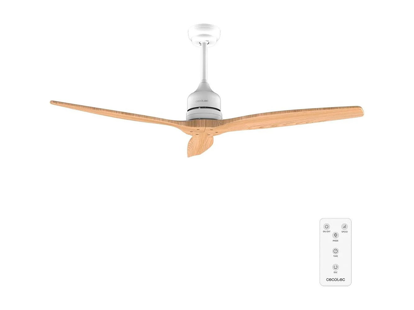 Ventilador de techo Cecotec EnergySilence Aero 5270 40W blanco/madera Ø132 cm