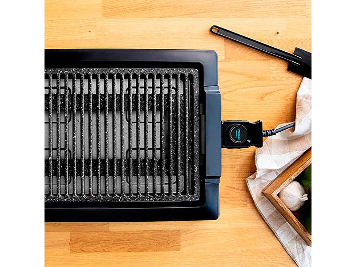 Plancha eléctrica Cecotec Tasty&Grill 2000 Inox LineStone 2000W negro/inox
