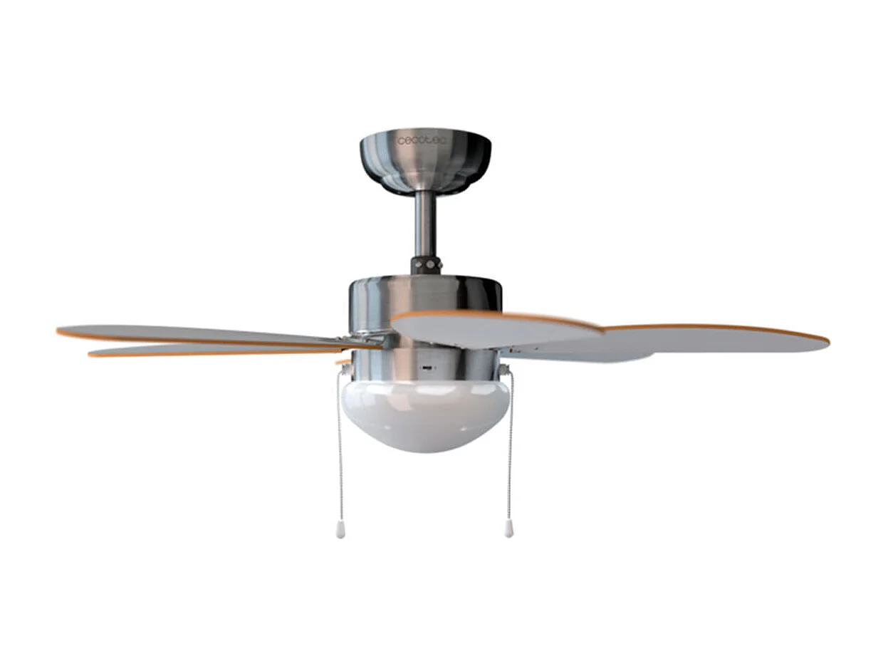 Ventilador de techo Cecotec EnergySilence Aero 350 50W 6 aspas reversibles blanco/marrón