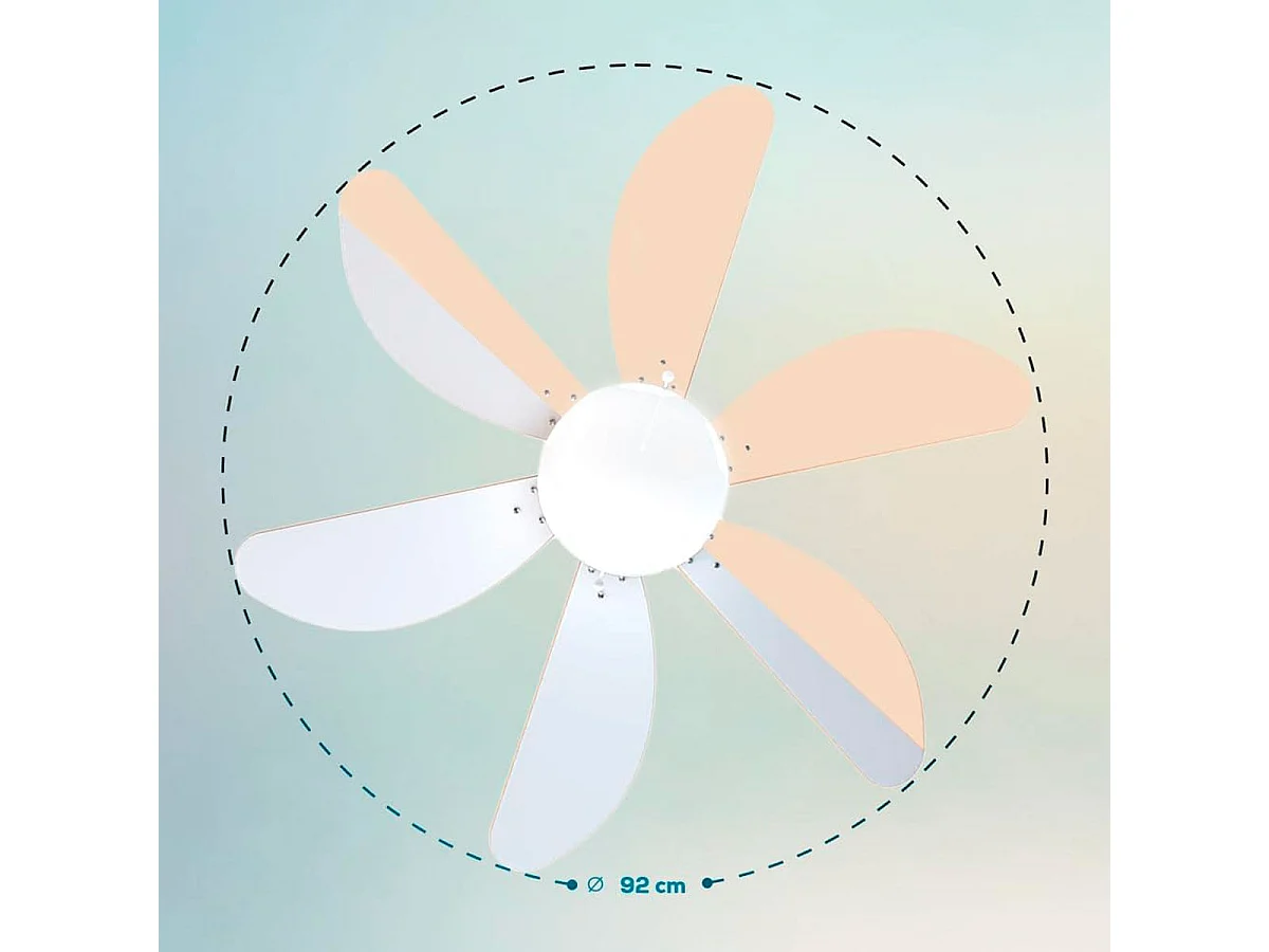 Ventilador de techo Cecotec EnergySilence Aero 3600 Vision 50W 3 velocidades amarillo Ø92 cm