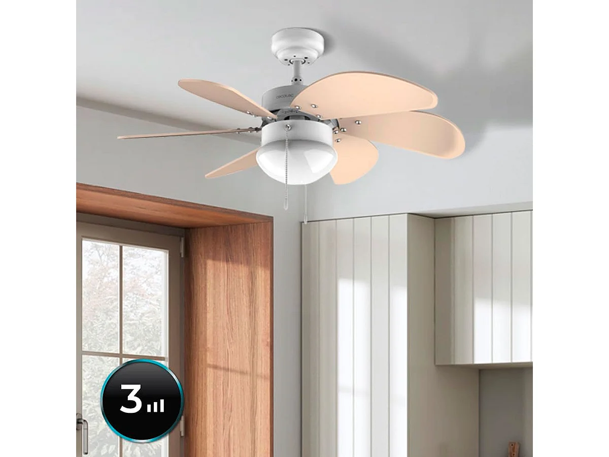 Ventilador de techo Cecotec EnergySilence Aero 3600 Vision 50W 3 velocidades amarillo Ø92 cm