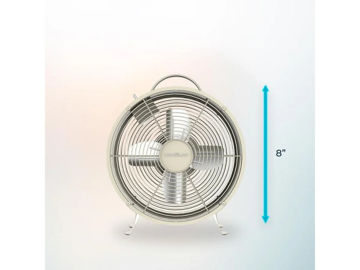 Ventilador de sobremesa Cecotec EnergySilence 400 RetroDesk 25W 4 aspas beige