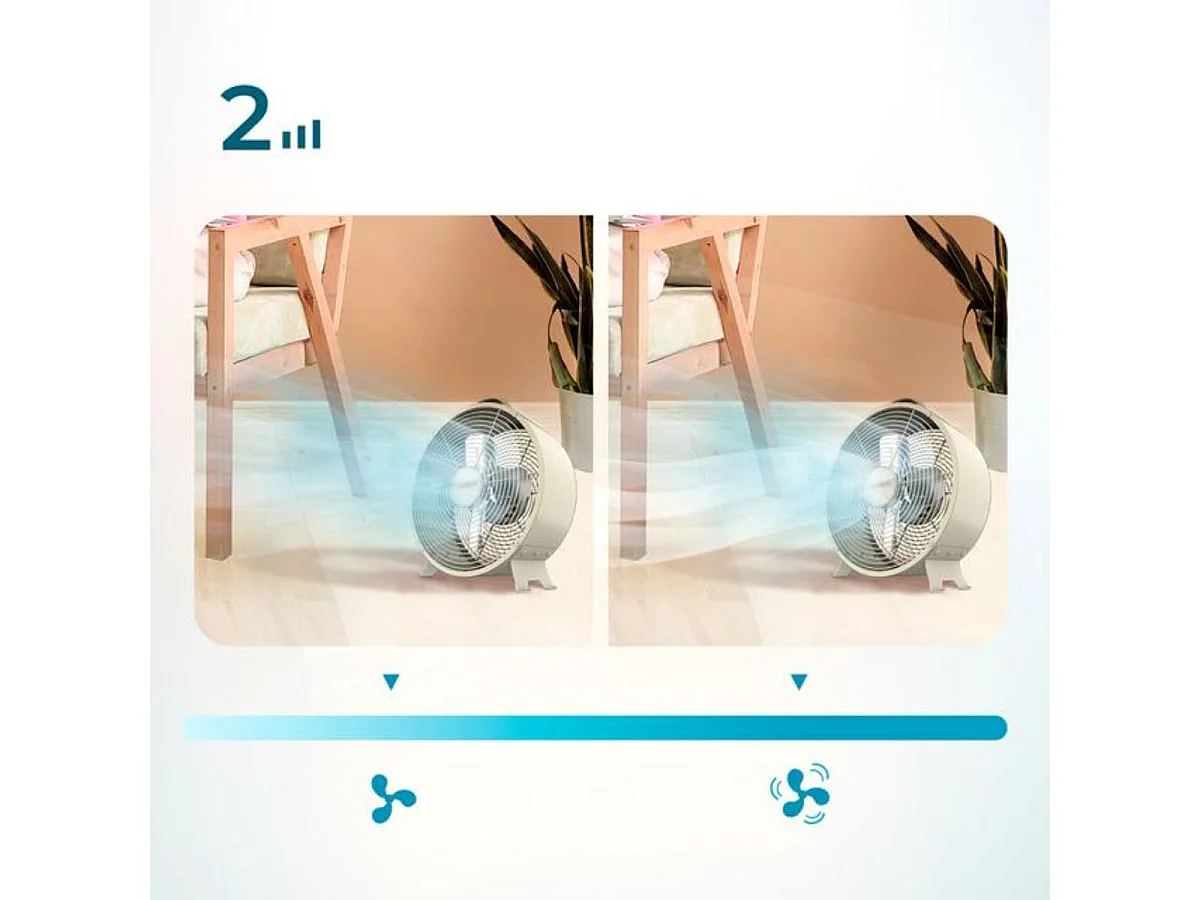 Ventilador de sobremesa Cecotec EnergySilence 400 RetroDesk 25W 4 aspas beige