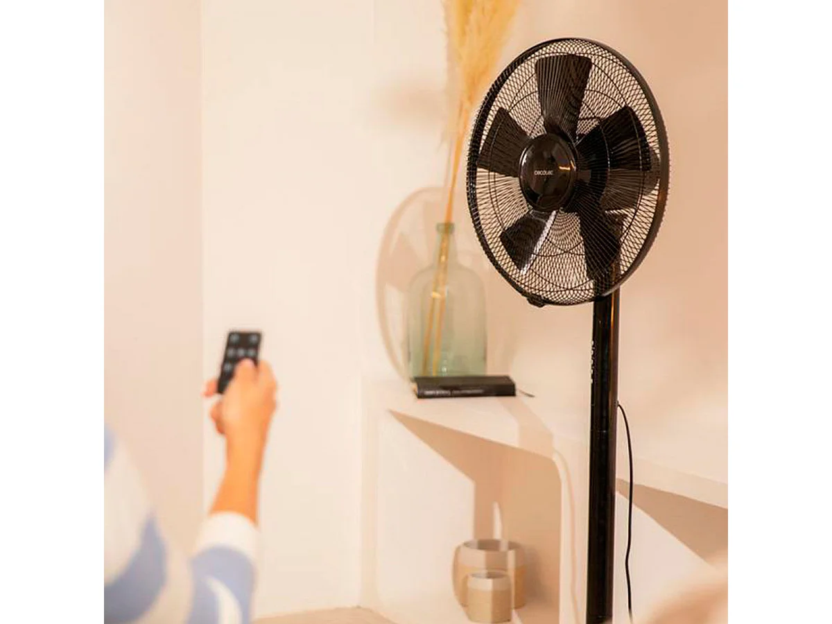Ventilador de pie Cecotec EnergySilence 555 2 in 1 Smart XL 55W 2 en 1 negro