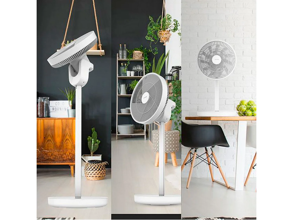 Ventilador de pie Cecotec EnergySilence 2600 Sunflower Portable 22W 3 en 1 blanco