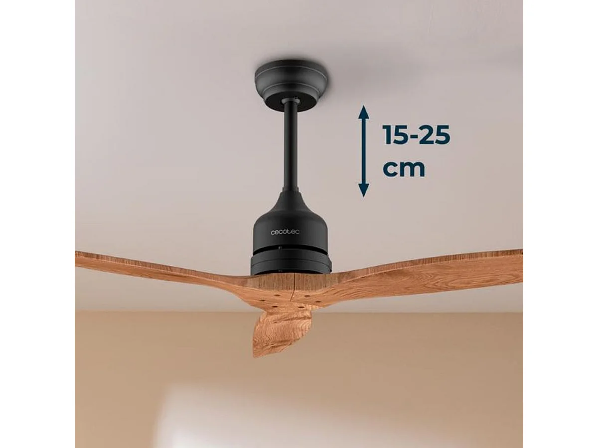 Ventilador de techo Cecotec EnergySilence Aero 5270 40W negro/madera Ø132 cm