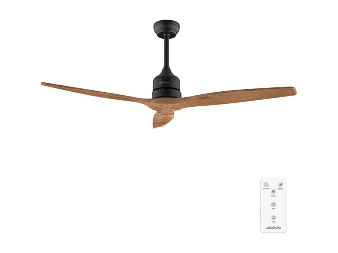 Ventilador de techo Cecotec EnergySilence Aero 5270 40W negro/madera Ø132 cm