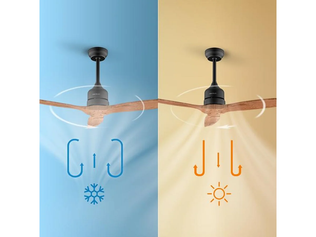 Ventilador de techo Cecotec EnergySilence Aero 5270 40W negro/madera Ø132 cm