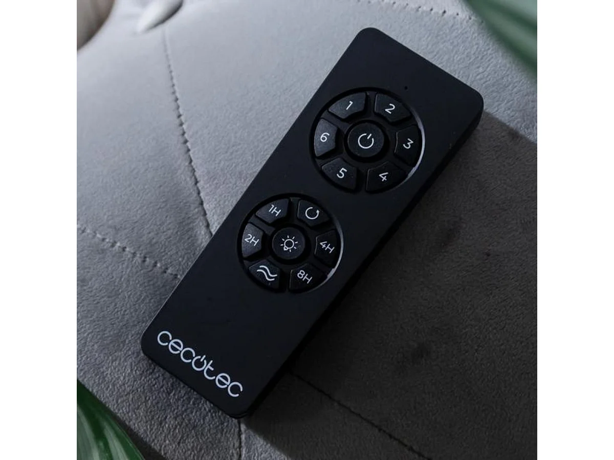 Ventilador de techo EnergySilence Aero 5200 55W 6 aspas con mando a distancia negro Ø132 cm