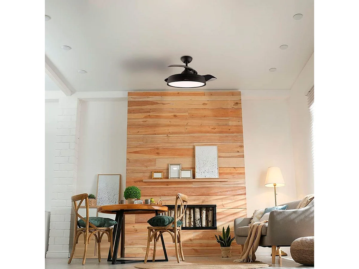 Ventilador de techo retráctil Cecotec EnergySilence Aero 4280 Invisible 40W negro Ø106 cm