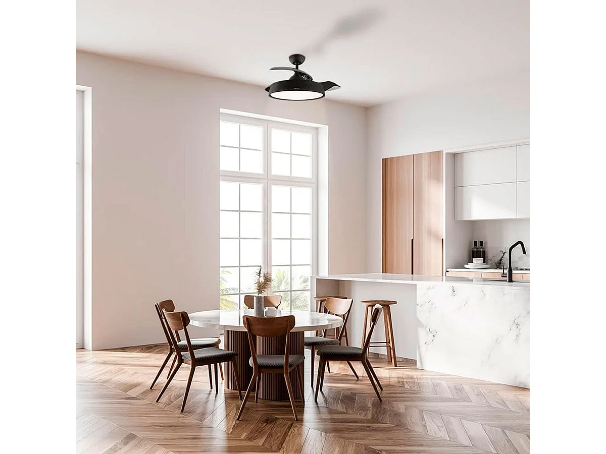 Ventilador de techo retráctil Cecotec EnergySilence Aero 4280 Invisible 40W negro Ø106 cm