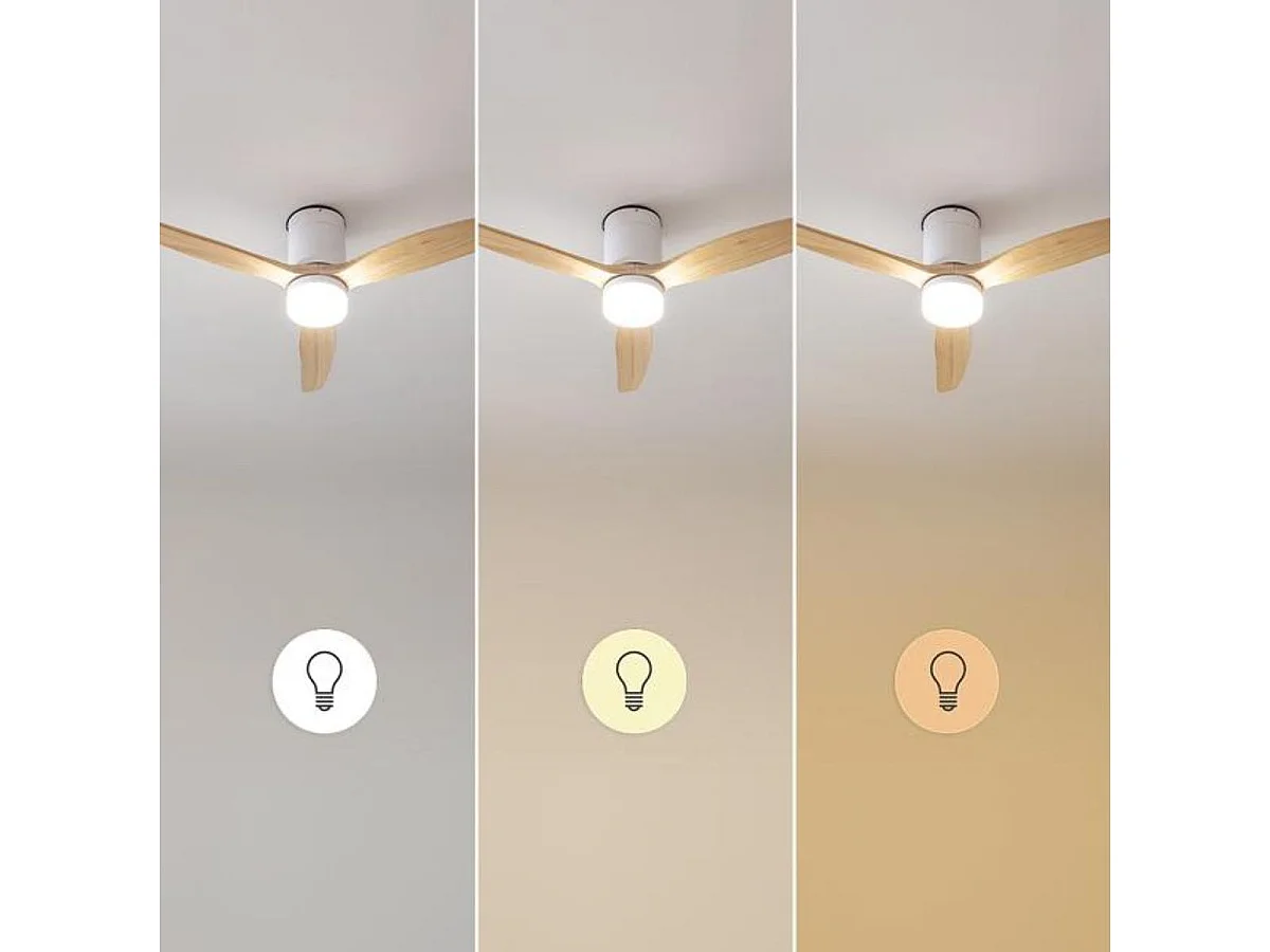 Ventilador de techo Cecotec EnergySilence Aero 5600 Classic 40W 3 aspas 6 velocidades natural Ø132 cm