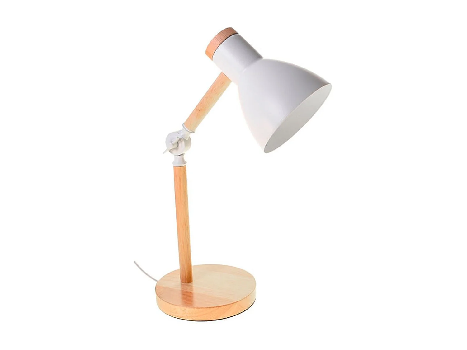 Flexo Teacher Bel Air 40W inclinación regulable blanco/natural Ø15x47 cm