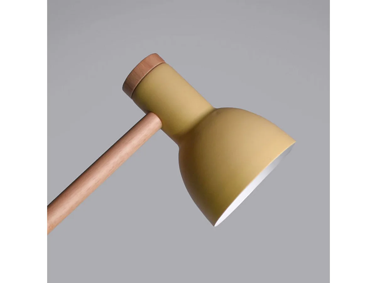 Flexo Teacher Bel Air 40W inclinación regulable amarillo/natural Ø15x47 cm