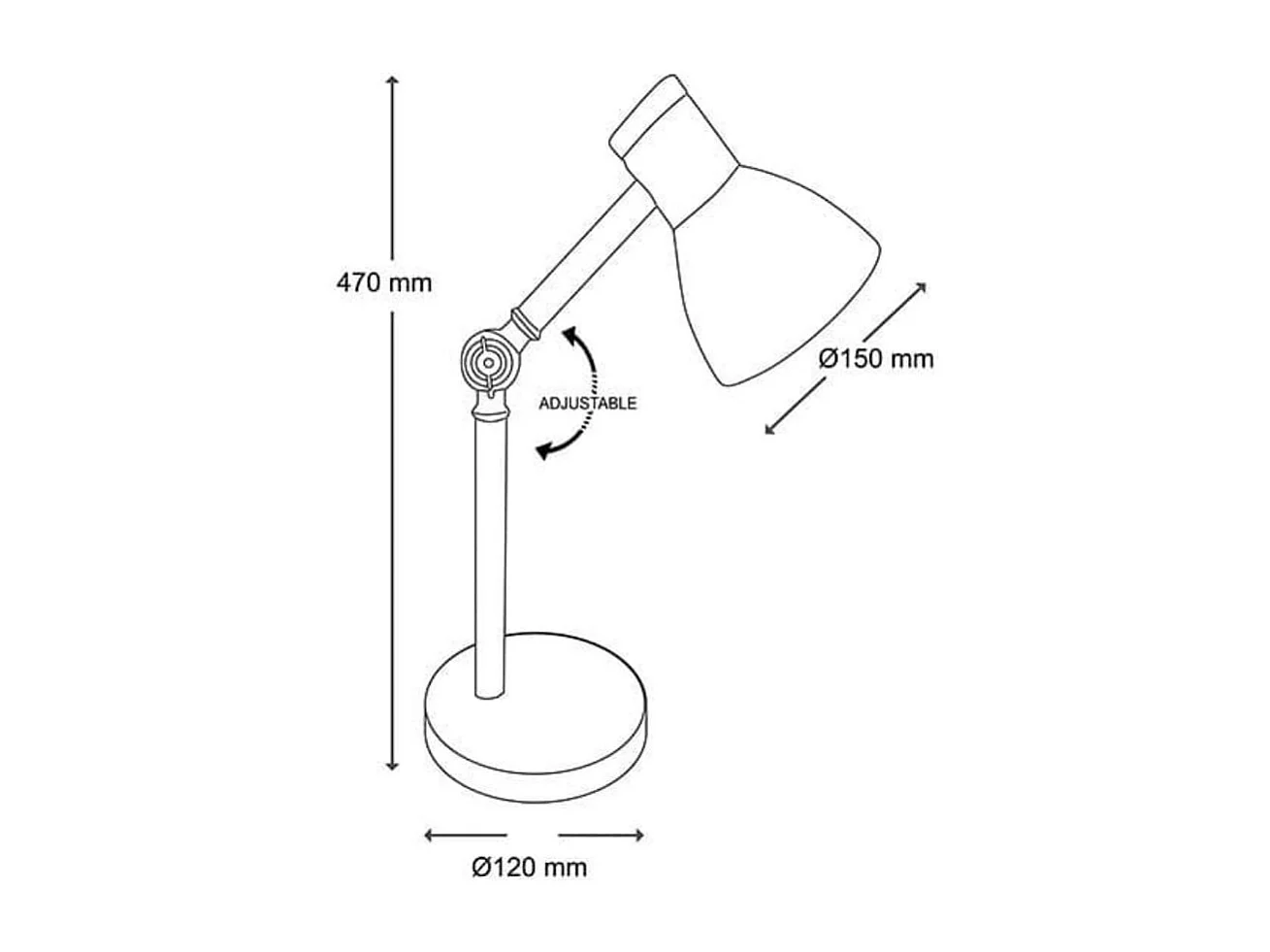 Flexo Teacher Bel Air 40W inclinación regulable amarillo/natural Ø15x47 cm