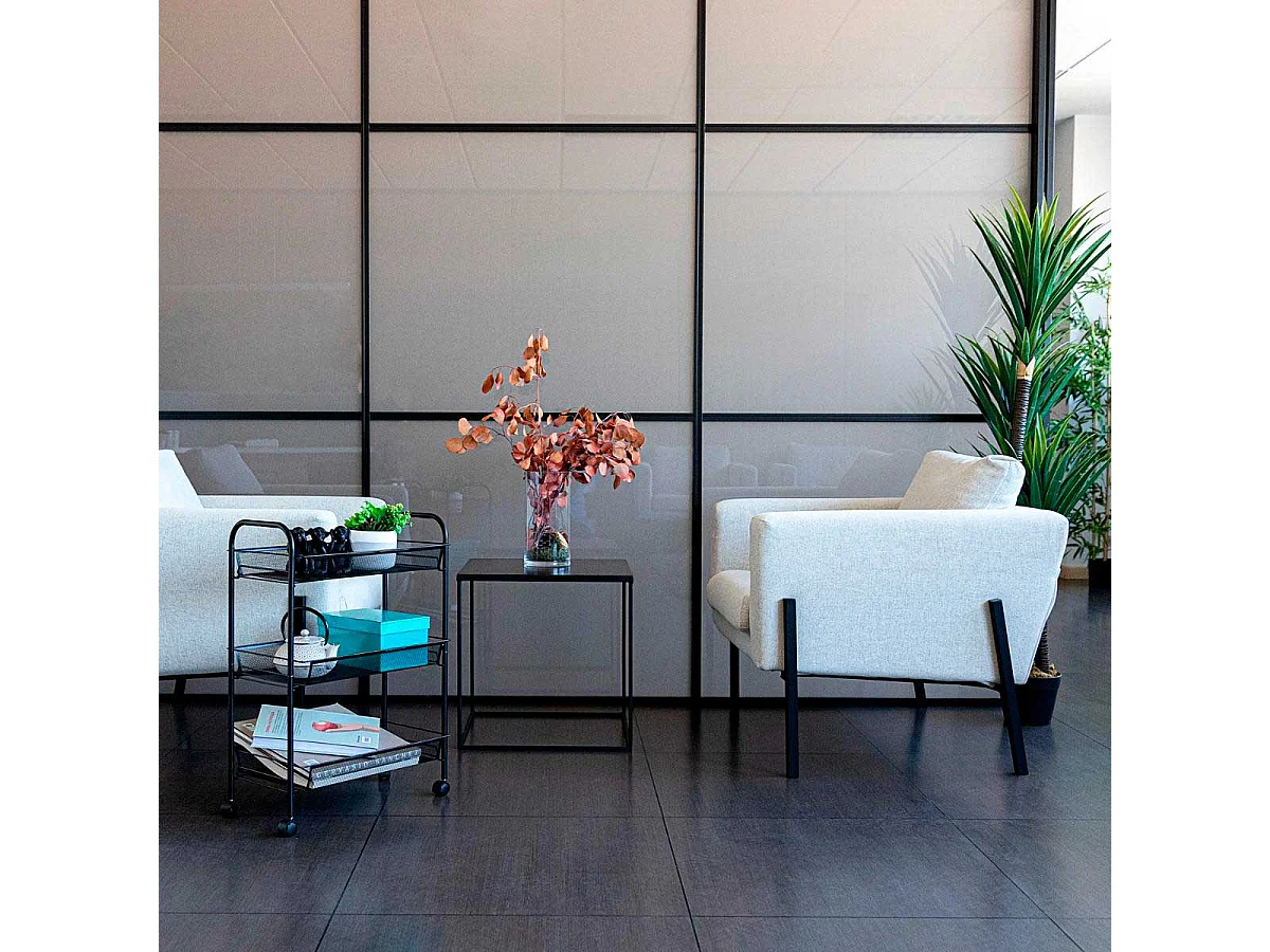 Carrito multiusos Garbo Quid 3 cestas negro 63x44x26 cm