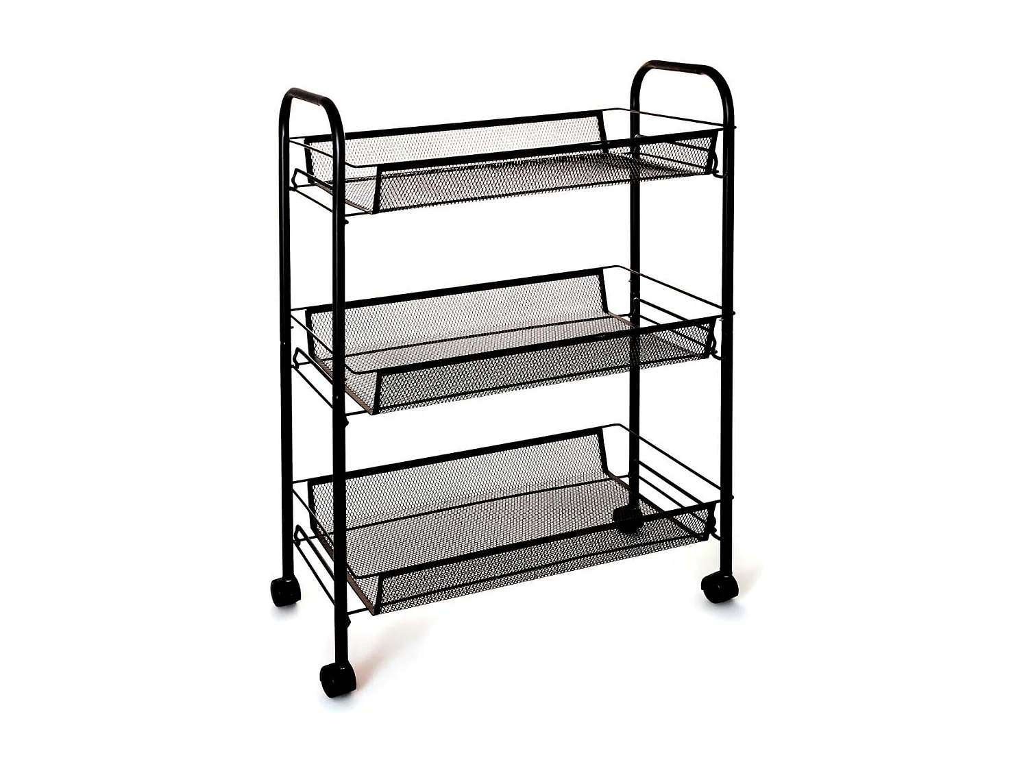 Carrito multiusos Garbo Quid 3 cestas negro 63x44x26 cm