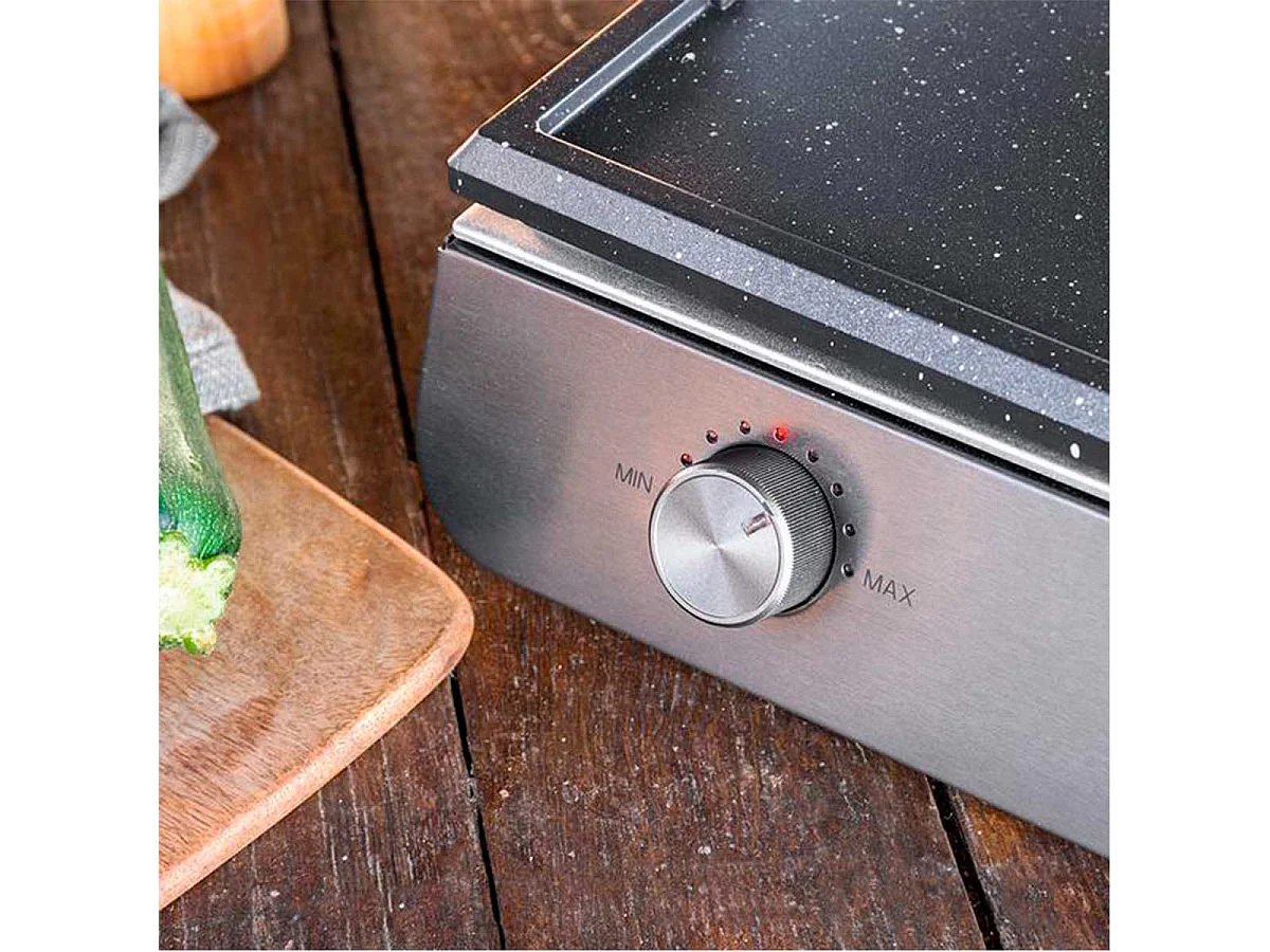 Barbacoa de sobremesa Cecotec PerfectRoast 3000 Inox 3000W 2 zonas mixtas gris