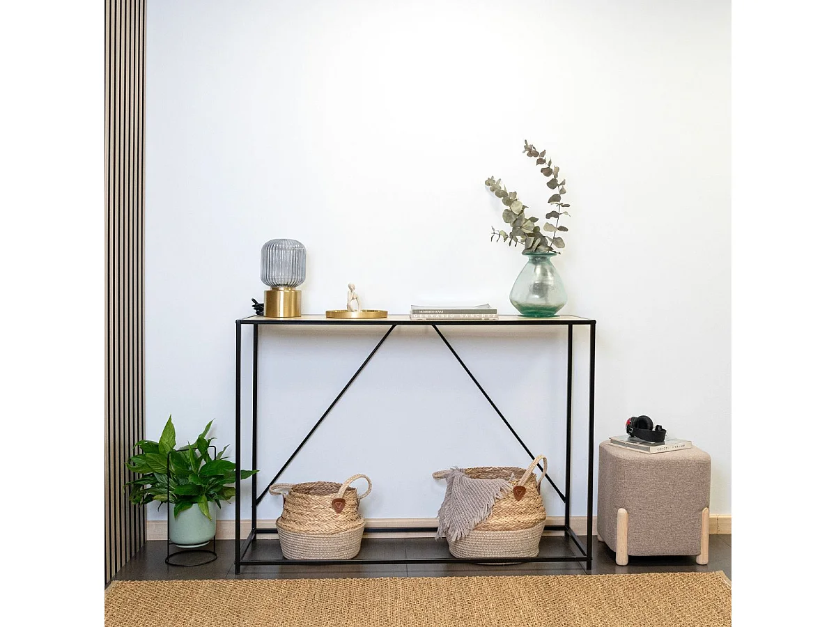 Consola MOA Vinthera estante metal negro 85x120x40 cm