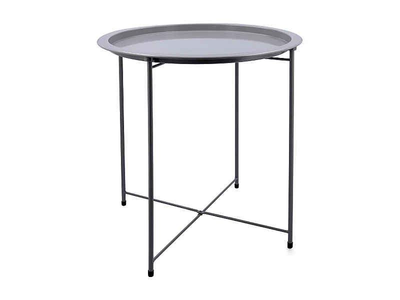 Mesa auxiliar MOA Vinthera acero gris Ø46,8x50,2 cm