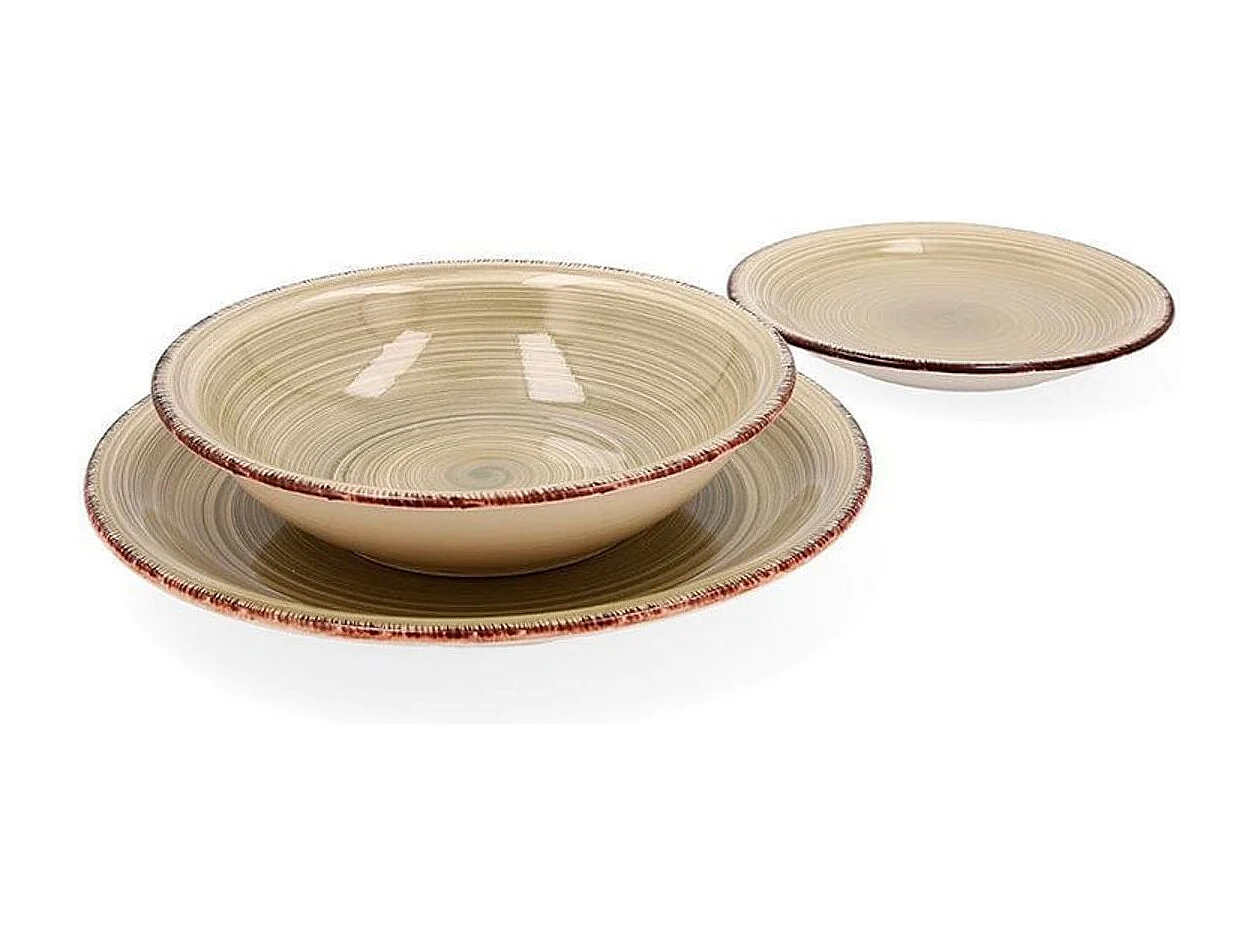 Vajilla Vita Natura Quid 18 piezas gres arena