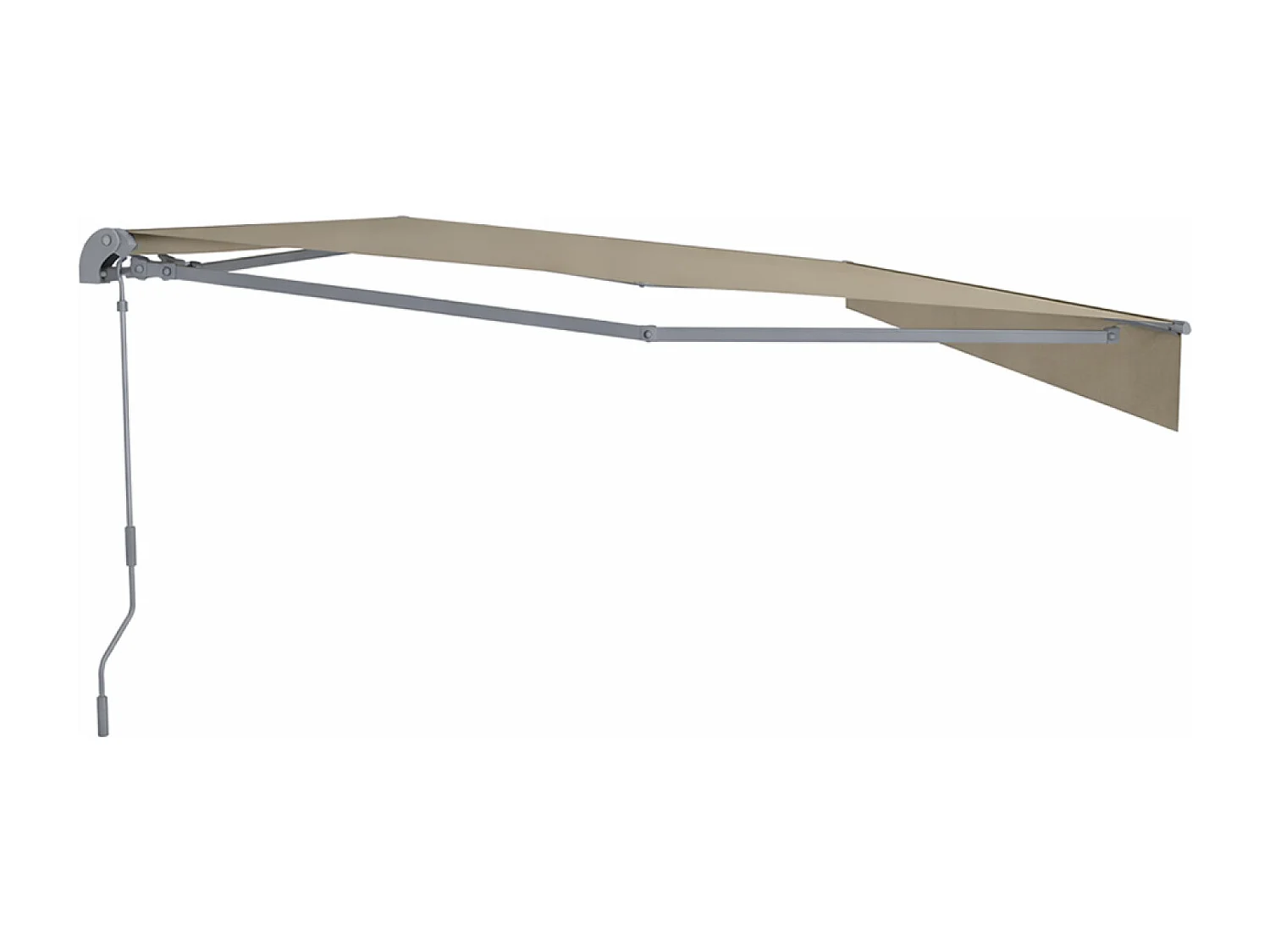 Store banne manuel 3,95 x 3 m en aluminium avec toile taupe ADRO
