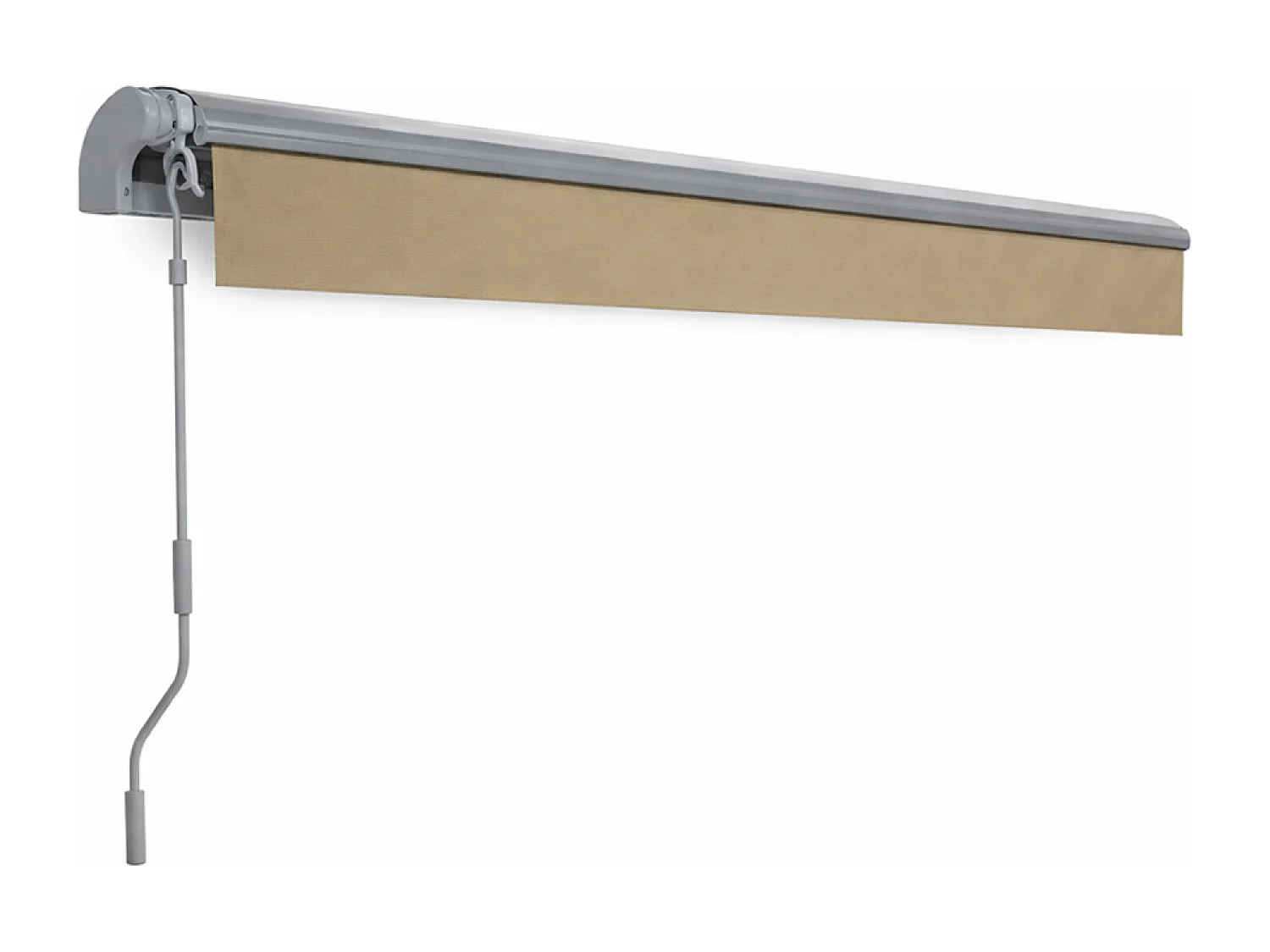 Store banne manuel 3,95 x 3 m en aluminium avec toile taupe ADRO