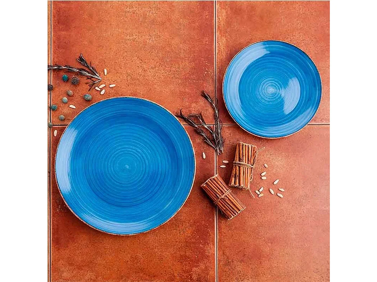 Vajilla Vita Azul Quid 18 piezas gres azul