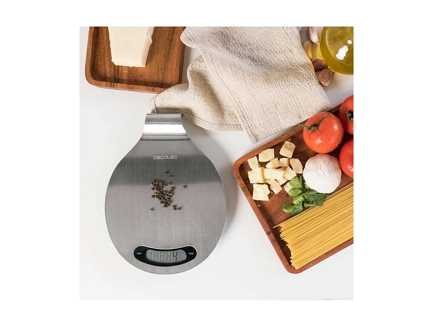 Báscula de cocina Cecotec Cook Control 10400 Easyhang 1gr-8kg inox