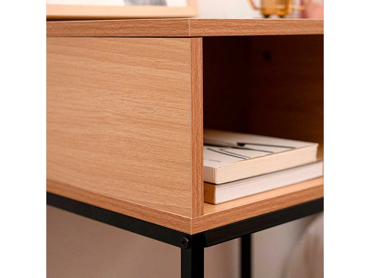 Mesita de noche MOA Vinthera 1 módulo hueco madera 68,2x40x30 cm