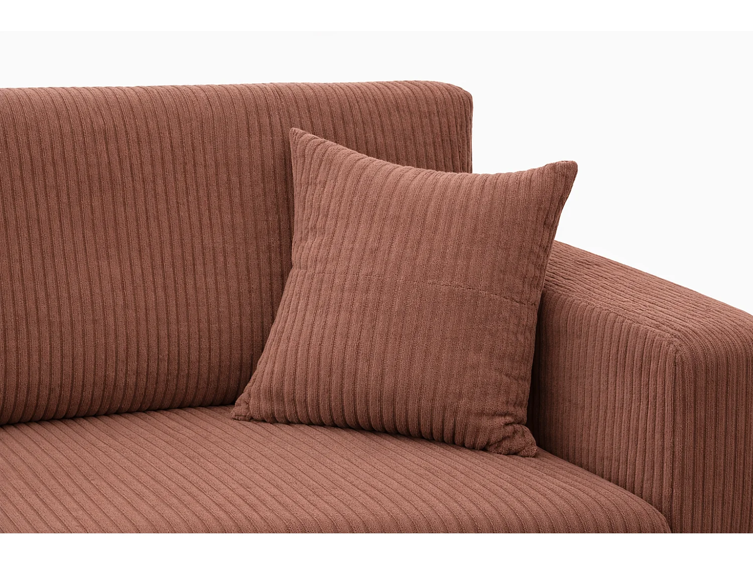 Omkeerbare hoekslaapbank Flora L met slaapfunctie en universele opbergbox in koper ribfluweel Rechtstreeks van de fabrikant, levering en plaatsing gratis!