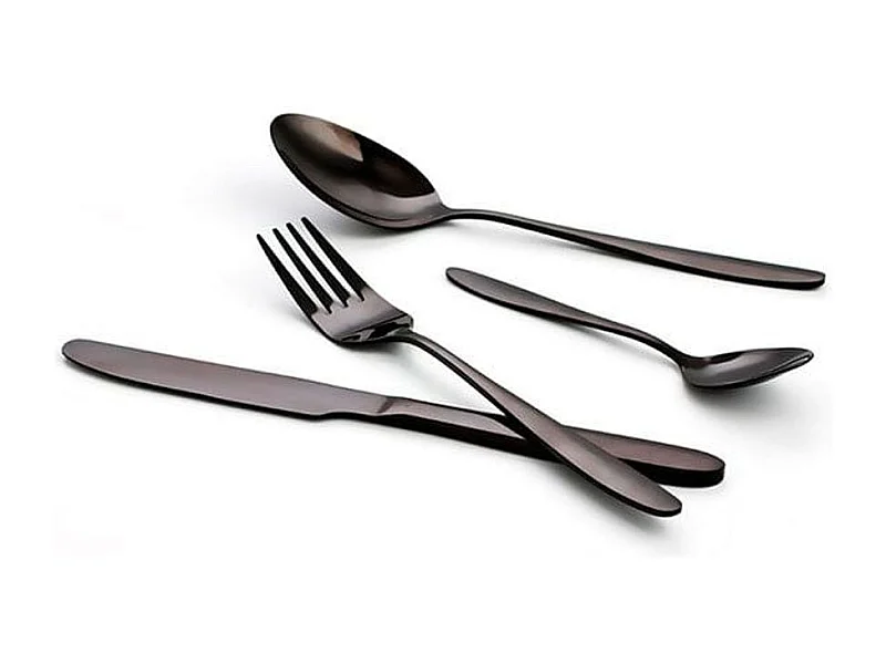 Cubertería Celebrart Quid 24 piezas negro