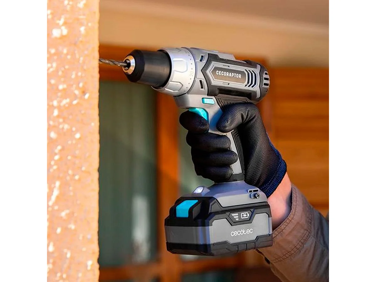 Taladro atornillador Cecotec CecoRaptor Perfect Drill 4020 Advance 20V 4000mAh 1550rpm gris