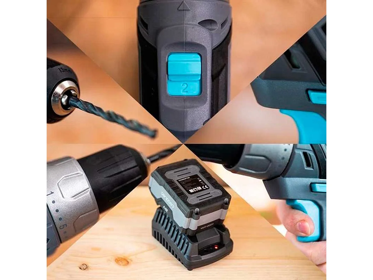 Taladro atornillador Cecotec CecoRaptor Perfect Drill 4020 Advance 20V 4000mAh 1550rpm gris