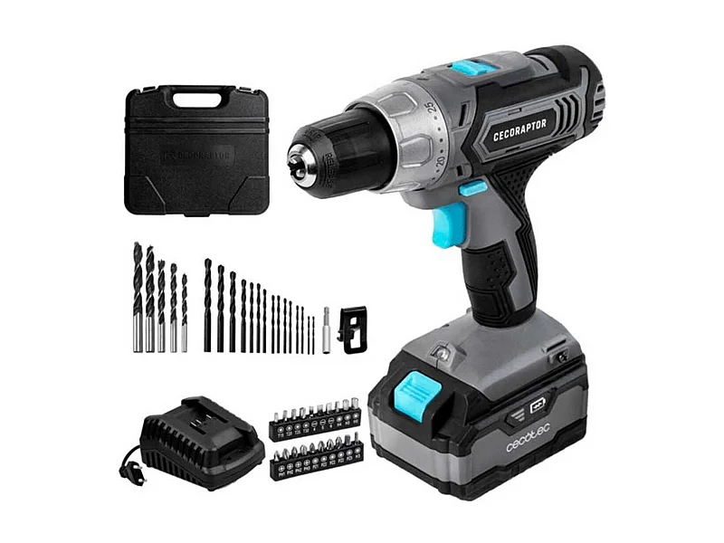 Taladro atornillador Cecotec CecoRaptor Perfect Drill 4020 Advance 20V 4000mAh 1550rpm gris