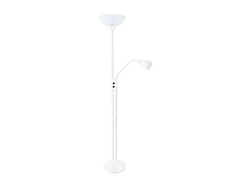 Lámpara de pie Milano Bel Air 40W con luz de lectura blanco Ø28x170 cm