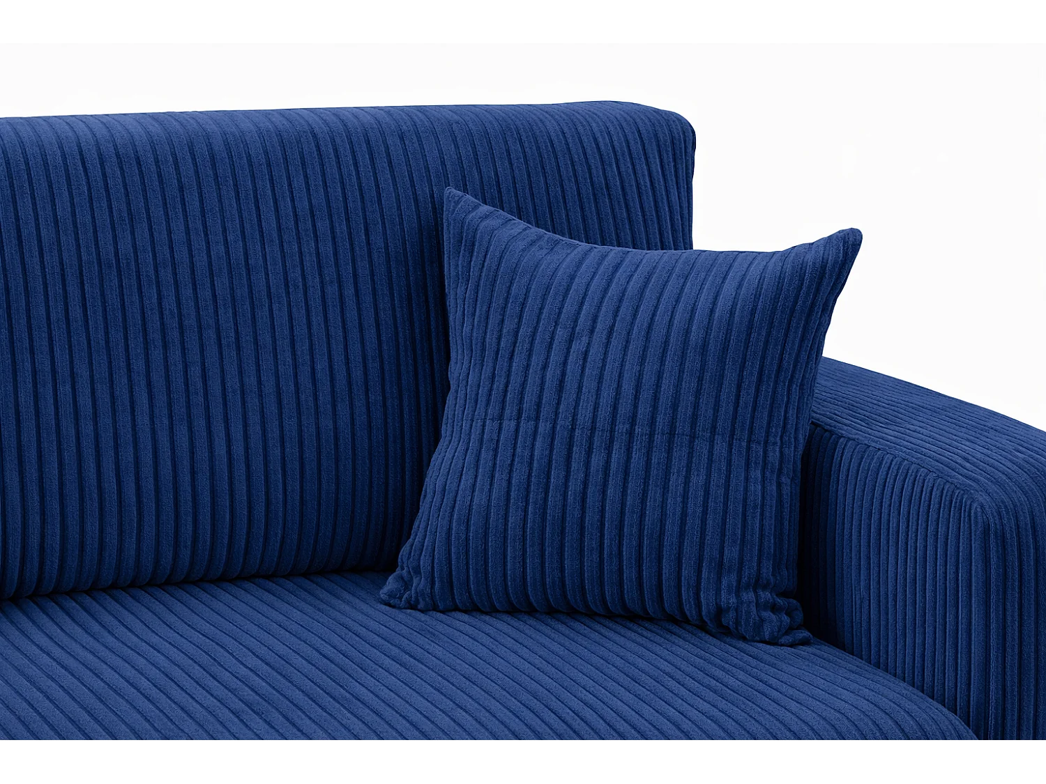 Divano letto angolare reversibile con vano contenitore universale in velluto a coste grigio Kimo XL