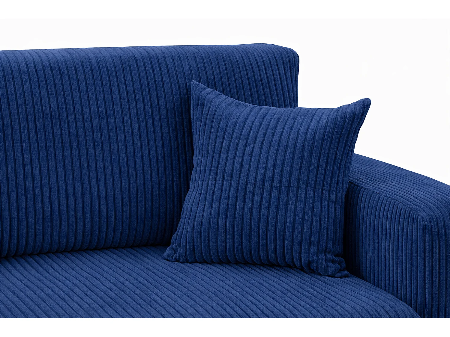 Divano letto angolare reversibile con vano contenitore universale in velluto a coste grigio Kimo XL