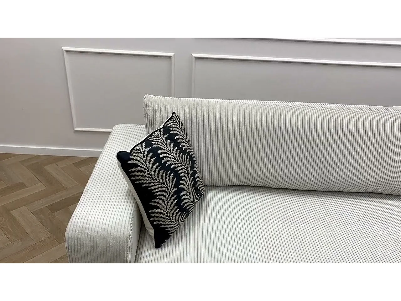 Canapé d'Angle réversible convertible avec fonction de couchage coffre universel en velours côtelé vert bouteille Kimo XL