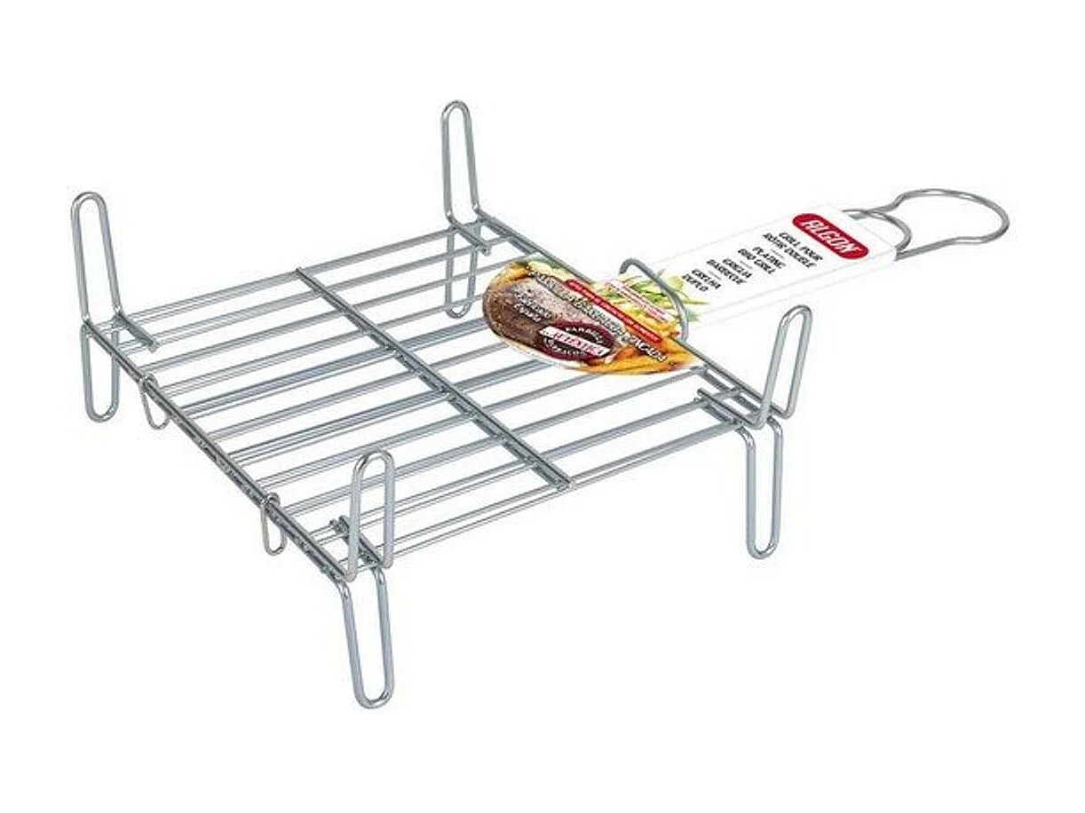 Parrilla Bbq Algon Doble Acero -  Medida 25 x 30 cm