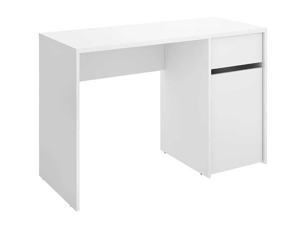Mesa de escritorio Bali con cajón + puerta blanco 74,5x110x50 cm